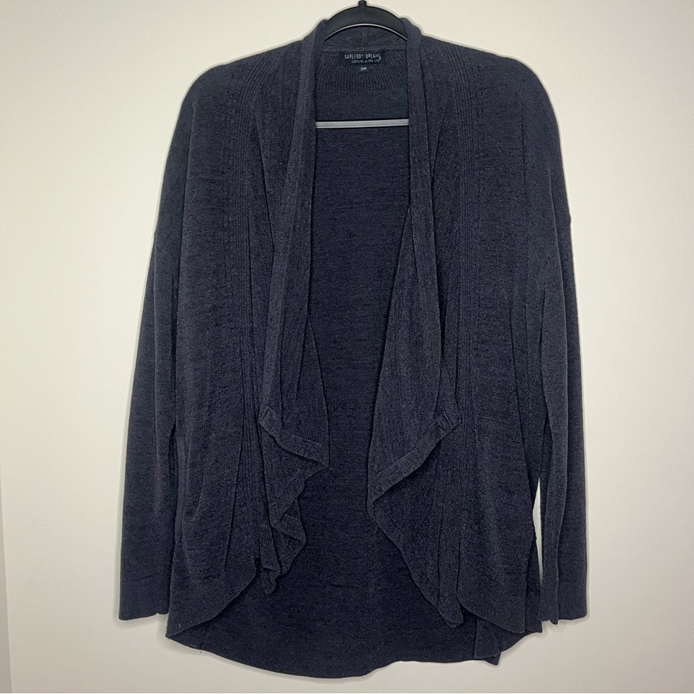Barefoot Dreams Navy Blue Open Front Blanket Cardigan